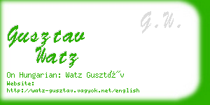 gusztav watz business card